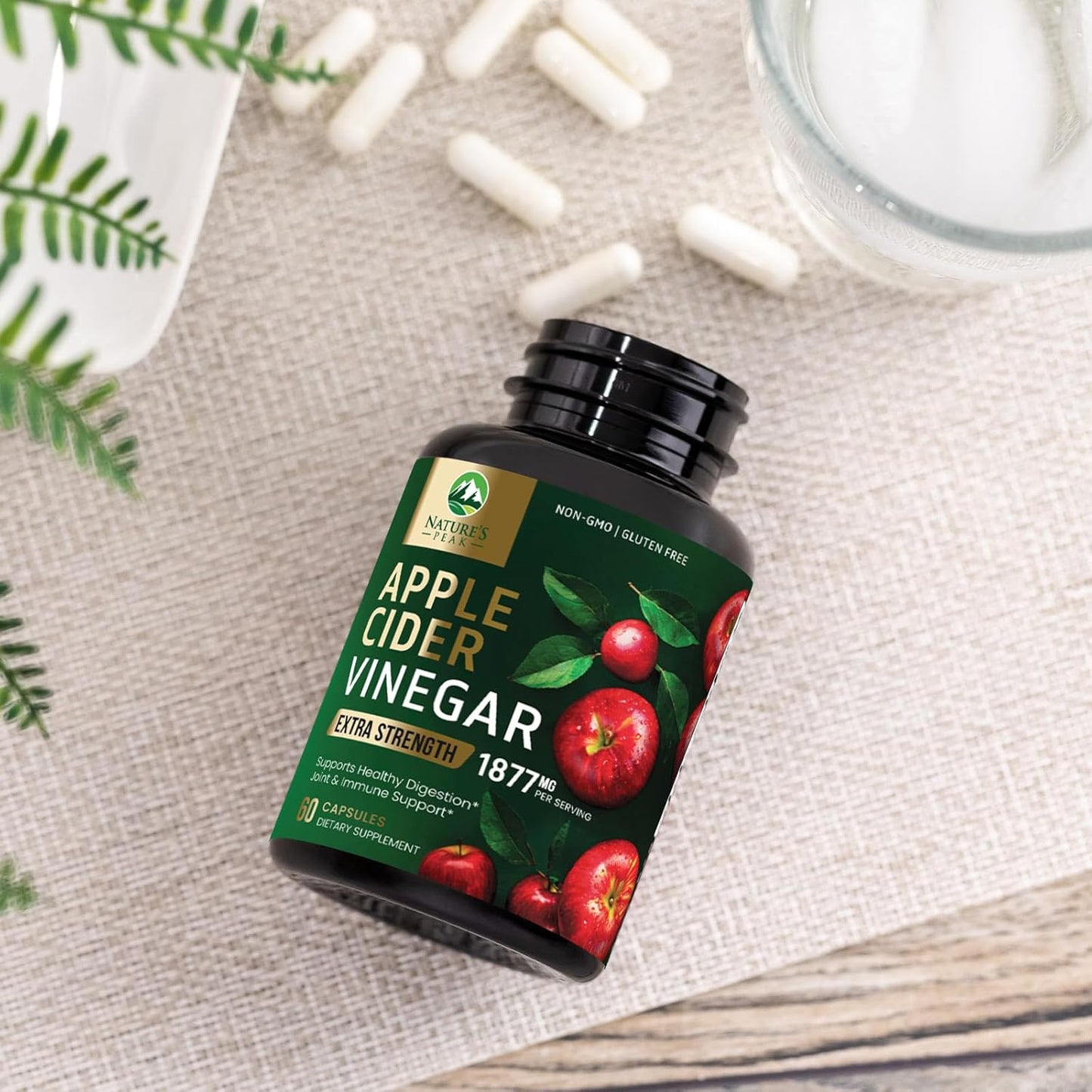 Extra Strength Apple Cider Vinegar Capsules with Vitamin D3 & Zinc - Energy, Digestion & Immune Support - Non-GMO, Gluten-Free Detox Pills - 60 Capsules - BoostGo Australia