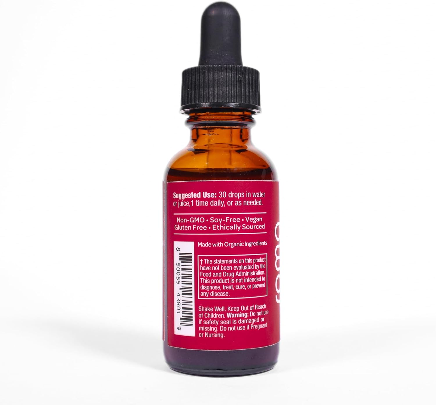 Extra Strength Ashwagandha Root Extract Drops for Calm, Focus, Mood & Energy Support - Non-GMO, Gluten-Free - 1fl oz