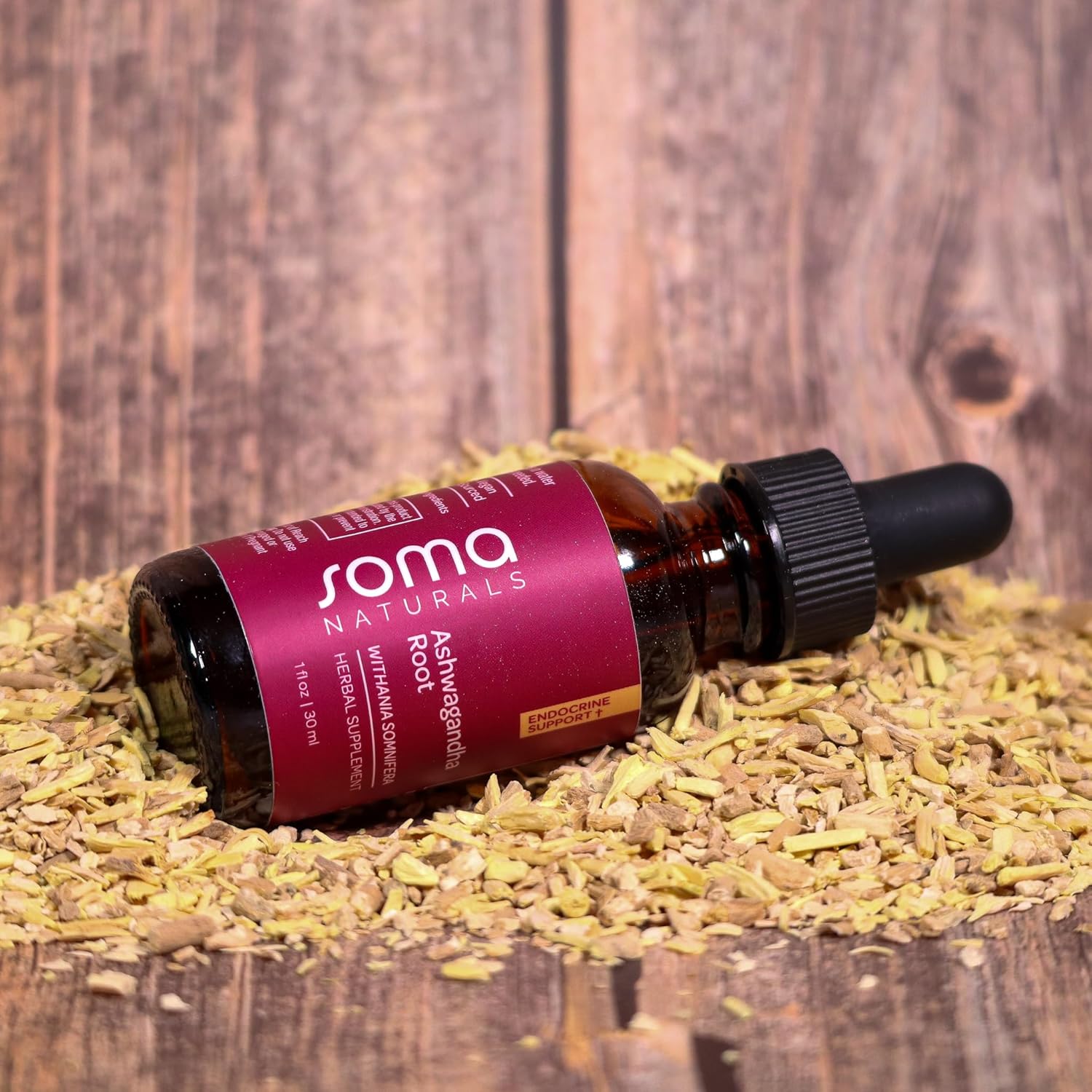 Extra Strength Ashwagandha Root Extract Drops for Calm, Focus, Mood & Energy Support - Non-GMO, Gluten-Free - 1fl oz