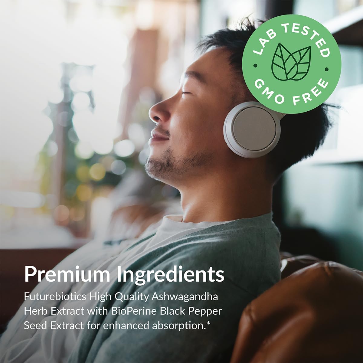 Extra Strength Ashwagandha with BioPerine for Stress & Mood Support - 120 Vegetarian Capsules