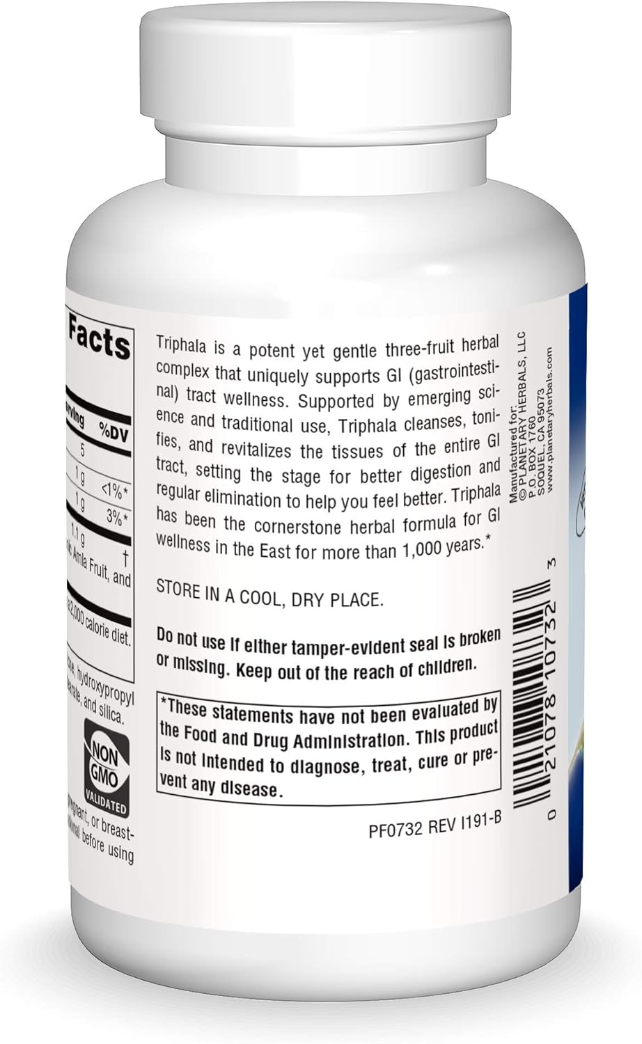 Extra Strength Ayurvedic Triphala Gold 550mg Cleanser & Tonifier - 120 Veg Capsules by Planetary Herbals