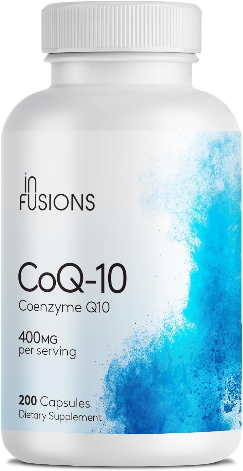 Extra Strength CoQ10 400mg High Absorption Capsules - Non-GMO & Gluten Free