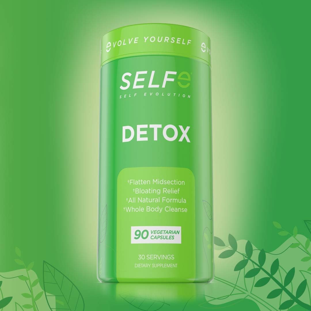 Extra Strength Detox Colon Cleanser Pills - 90 Capsules for Healthy Digestive Function - Selfevolve Cleansing Supplement