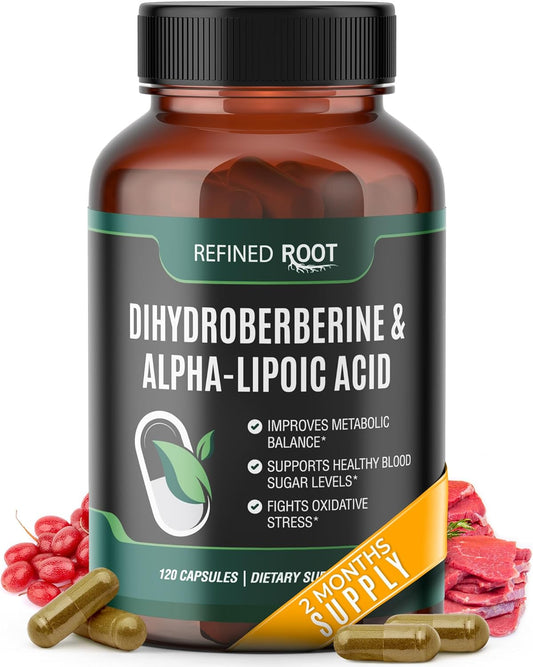 Extra Strength Dihydroberberine with Alpha Lipoic Acid - 300mg Berberine Supplement for Optimal Health - Advanced Root Blend for Wellness