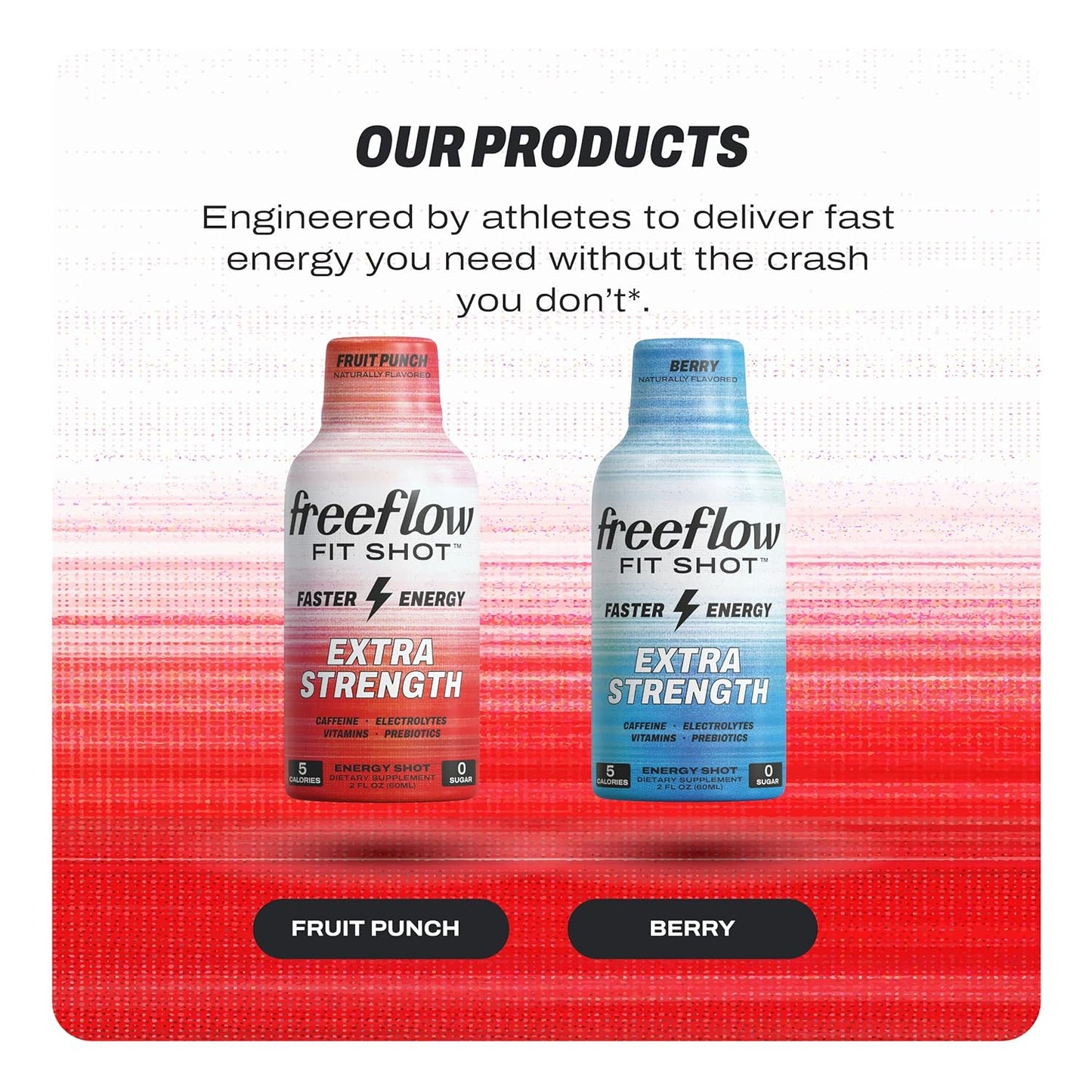 Extra Strength Fruit Punch Energy Shot - 150mg Caffeine, Zero Calorie & Sugar (12 Pack) - BoostGo Australia