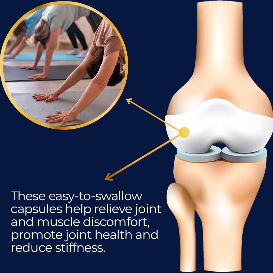 Extra Strength Genrestore Bee Venom Dietary Supplement with Glucosamine Turmeric Blend for Joint Health - Natural Health Complex - 60 Capsules