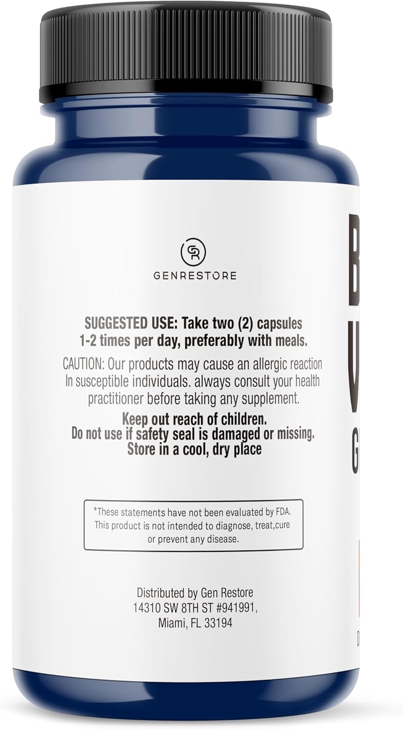 Extra Strength Genrestore Bee Venom Dietary Supplement with Glucosamine Turmeric Blend for Joint Health - Natural Health Complex - 60 Capsules