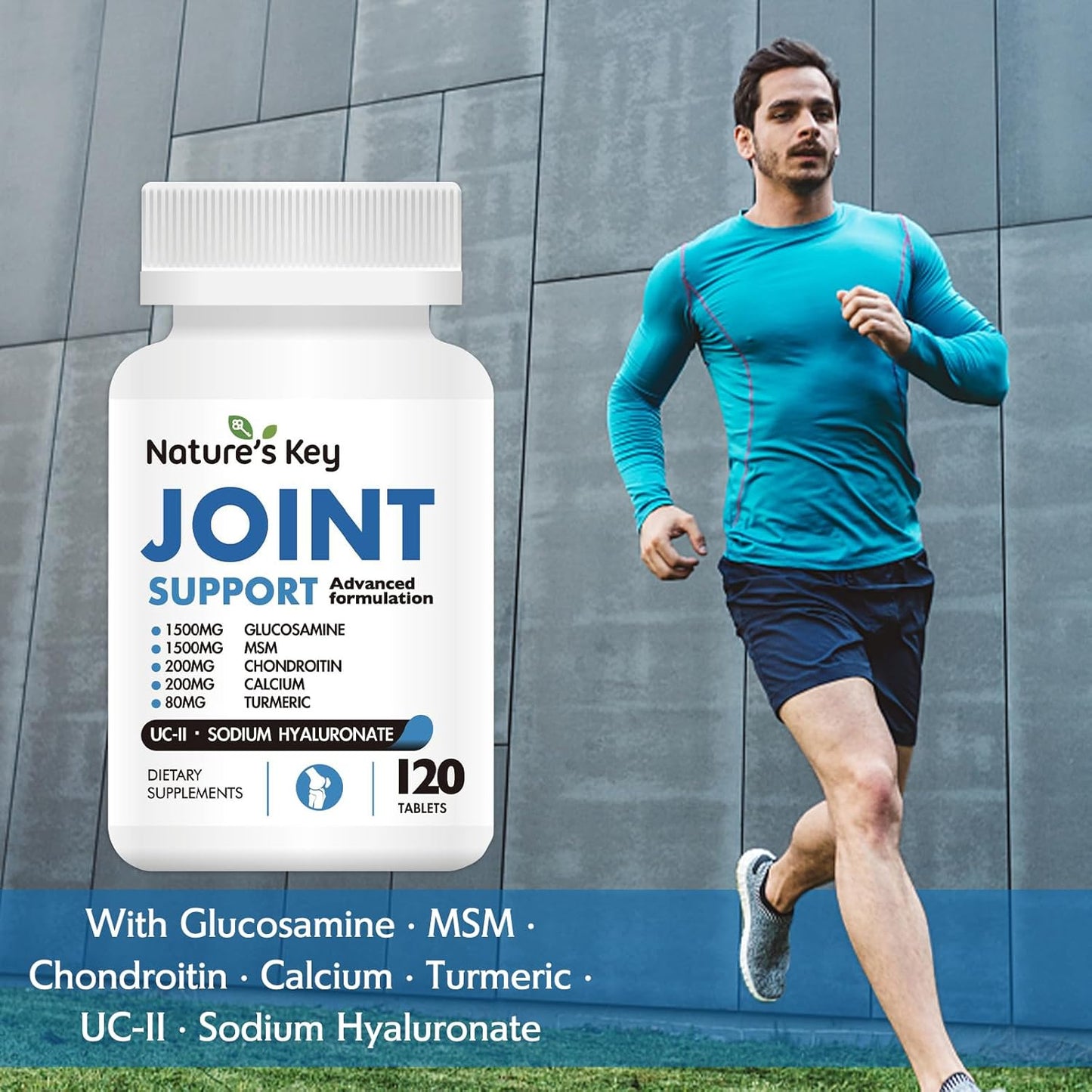 Extra Strength Glucosamine Chondroitin MSM Complex for Healthy Joints & Cartilage - 120 Tablets