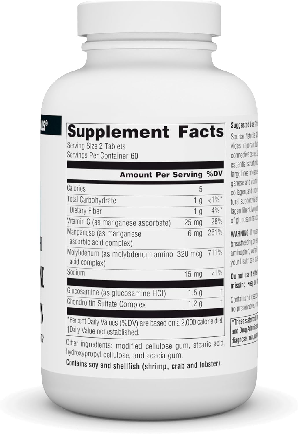 Extra Strength Glucosamine Chondroitin Tablets for Healthy Joints - 120 Count by Source Naturals - BoostGo Australia