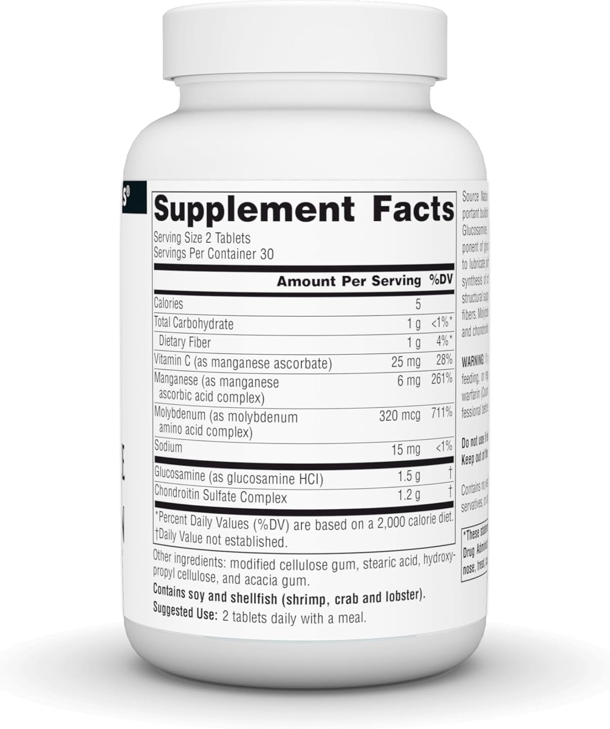 Extra Strength Glucosamine Chondroitin Tablets for Healthy Joints - 60 Count