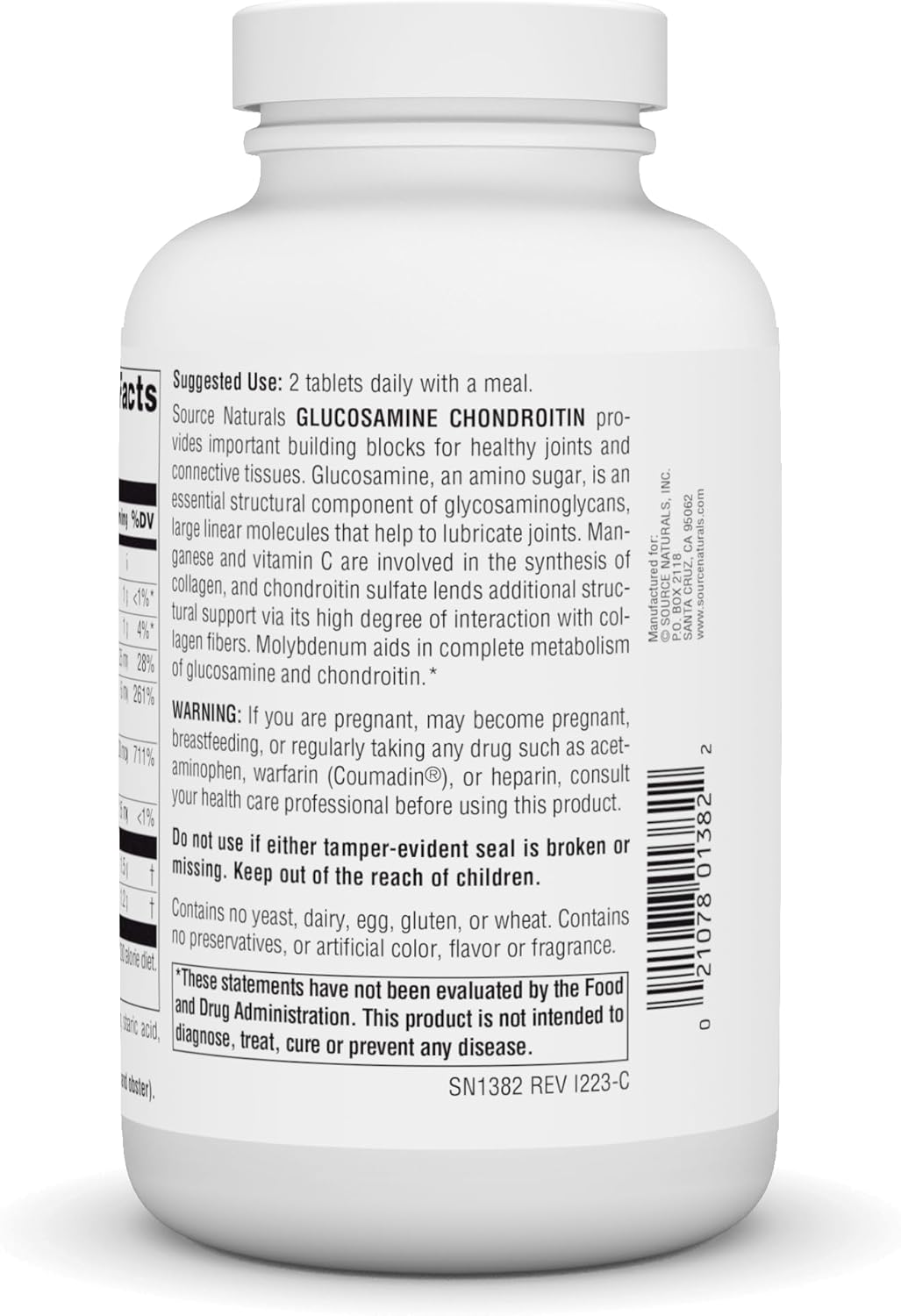 Extra Strength Glucosamine Chondroitin Tablets for Healthy Joints - 120 Count by Source Naturals - BoostGo Australia
