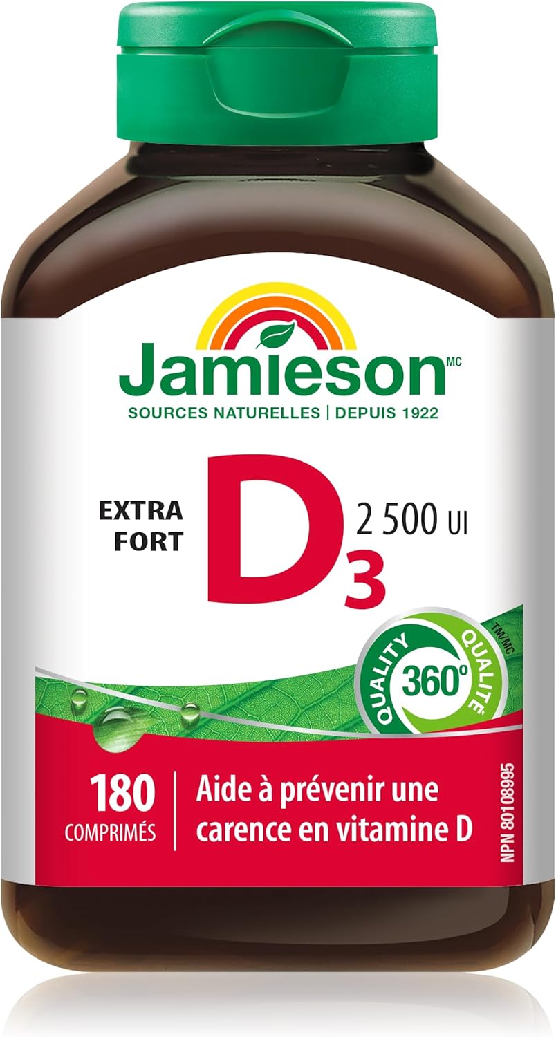 Extra Strength Jamieson Vitamin D3 2,500 IU - 180 Tablets