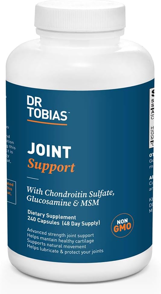 Extra Strength Joint Support Supplement with Glucosamine Chondroitin MSM for Men & Women - 240 Capsules