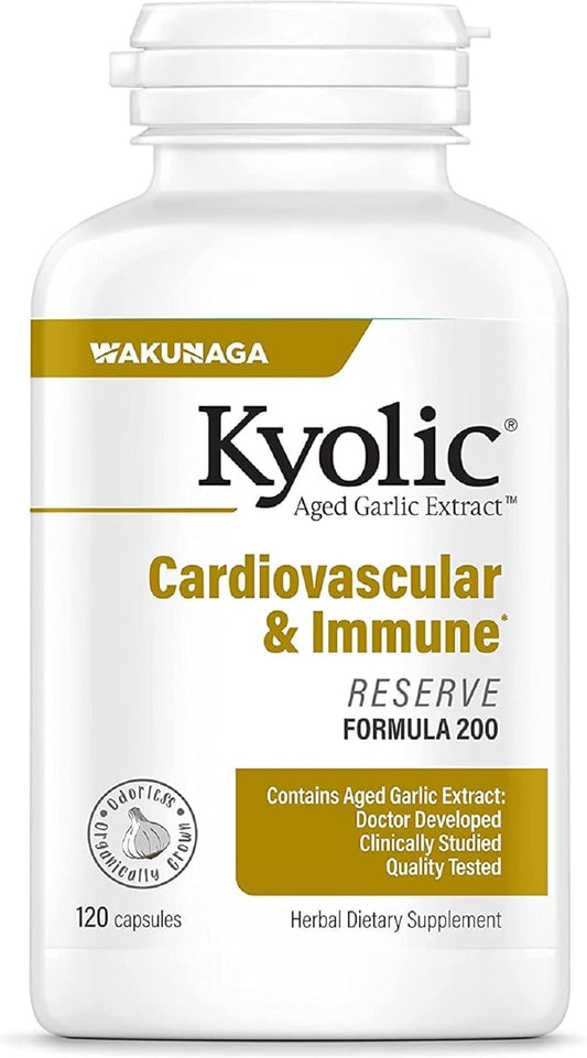 Extra Strength Kyolic Aged Garlic Extract Capsules for Heart Health