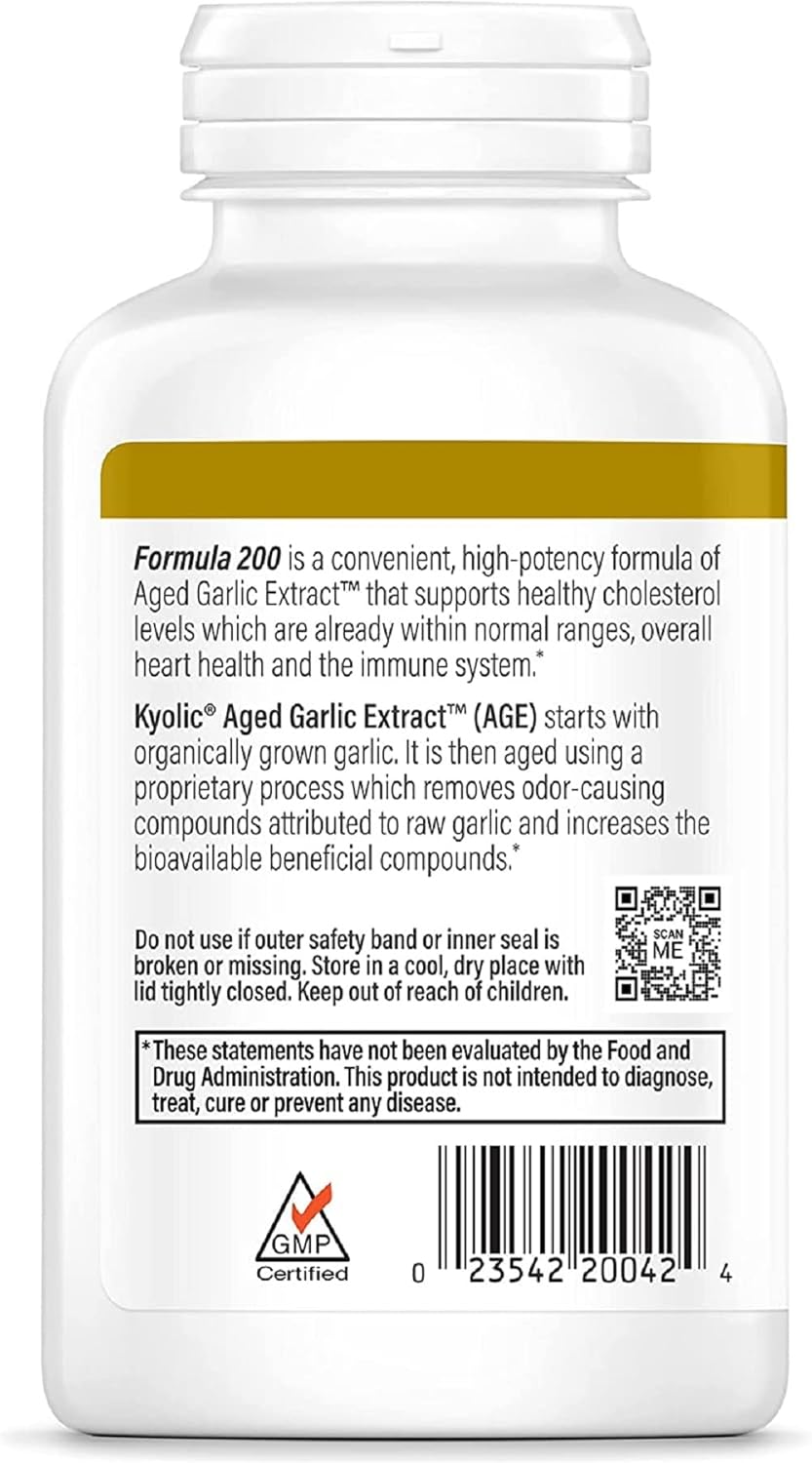 Extra Strength Kyolic Aged Garlic Extract Capsules for Heart Health