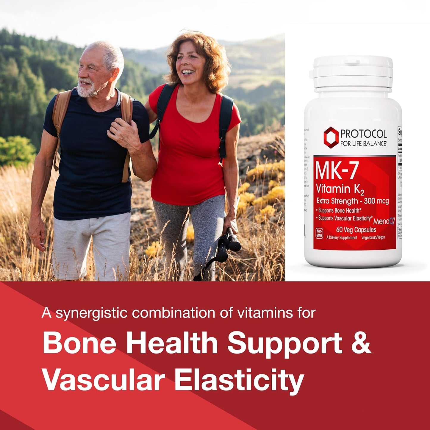 Extra Strength Protocol MK-7 Vitamin K2 Supplement for Bone Health & Vascular Elasticity - Non-GMO & Vegan - 60 Veg Capsules - BoostGo Australia