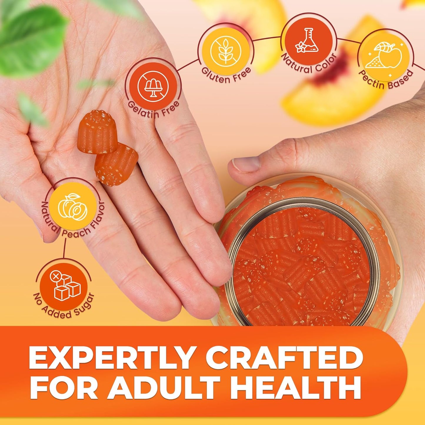 Extra Strength Sugar-Free Vitamin D3 K2 & Zinc Gummies for Immune, Bone, Heart, and Skin Health - 60 Gummy Vitamins