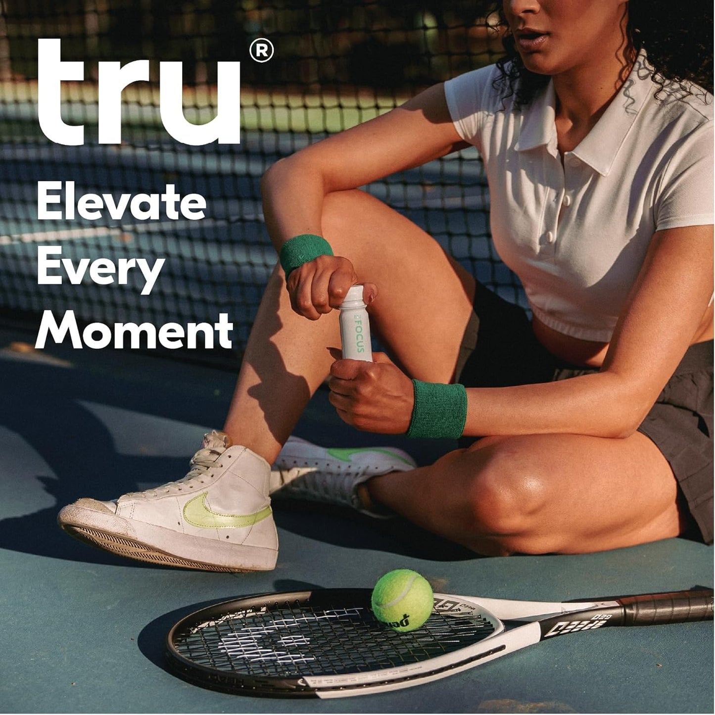 Extra Strength Tru Focus Shot Energy Shots with Yerba Mate, Apple Kiwi Flavor, 100mg Natural Caffeine - Kosher, Vegan, Gluten Free - 12 Pack, 2oz Shots