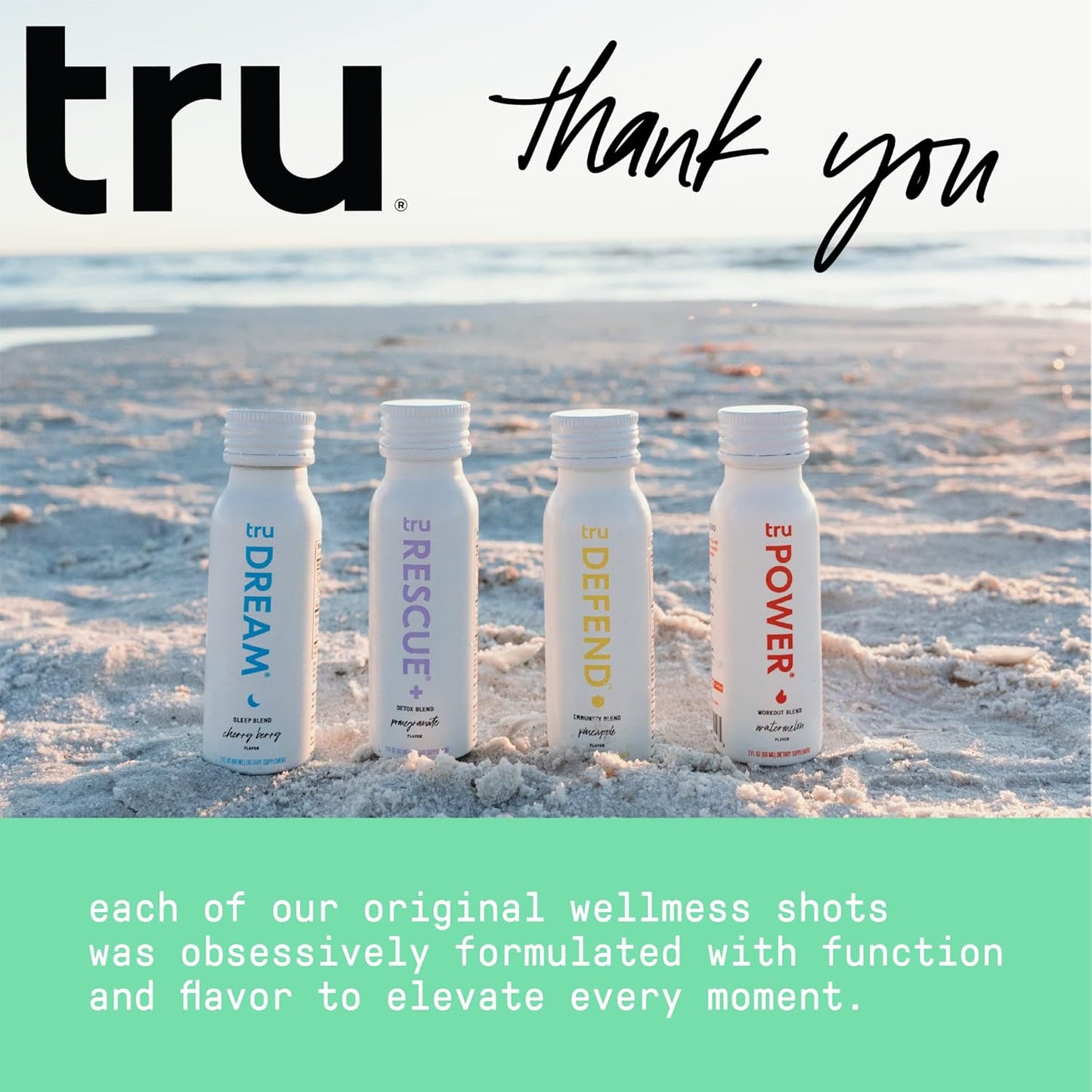Extra Strength Tru Focus Shot Energy Shots with Yerba Mate, Apple Kiwi Flavor, 100mg Natural Caffeine - Kosher, Vegan, Gluten Free - 12 Pack, 2oz Shots