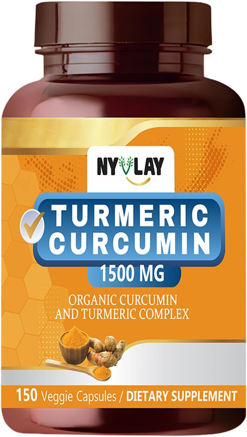 Extra Strength Turmeric Curcumin 1500 MG Capsules for Energy & Immune Support