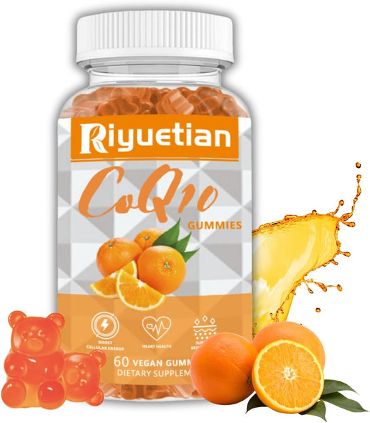 Extra Strength Vegan CoQ10 Gummies - Orange Flavored Supplement for Women & Men - 1 Pack