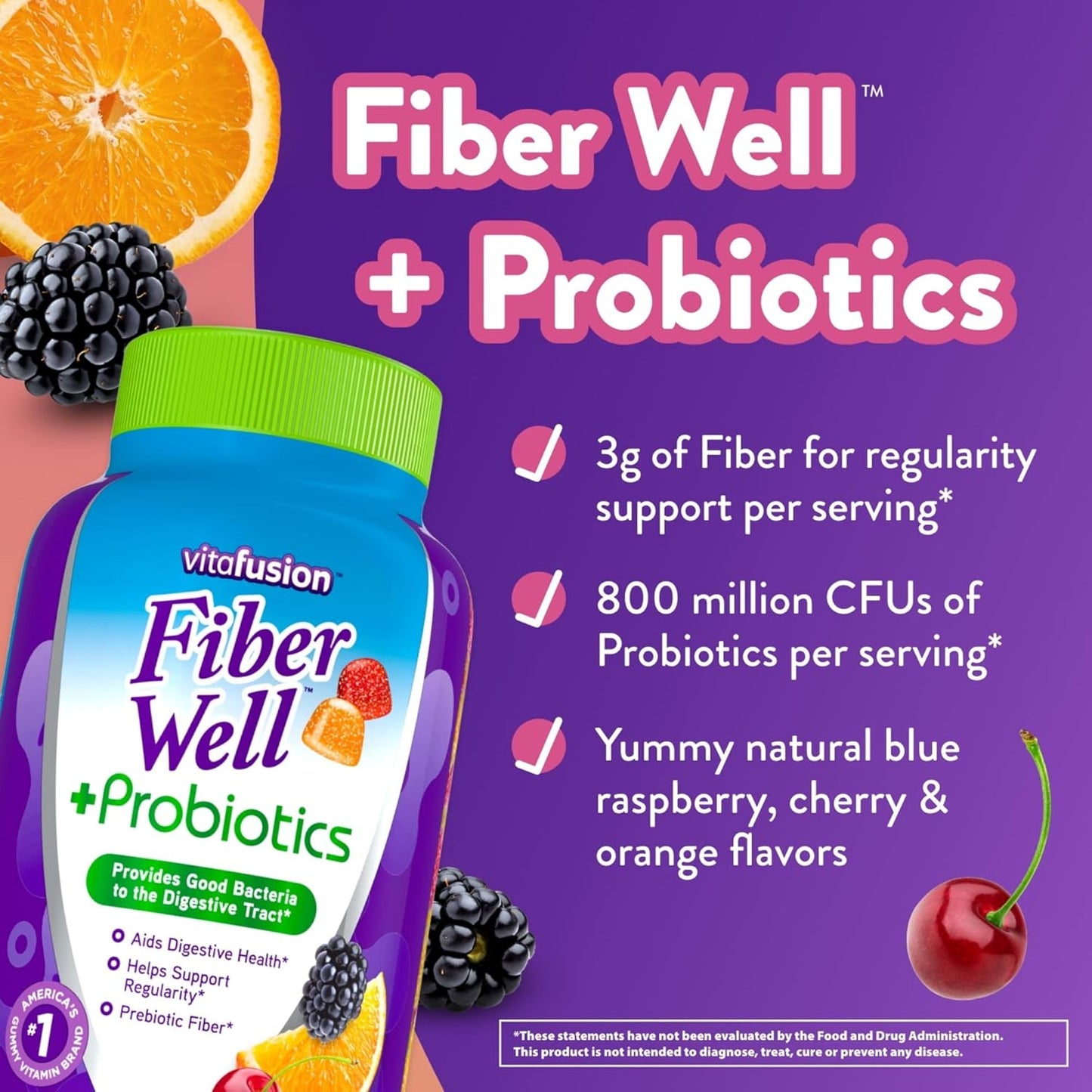Extra Strength Vitamin B12 Gummies with Probiotics & Fiber for Energy and Metabolism Support - 60 Count Fiber Well Gummies + 90 Count B12 Gummies
