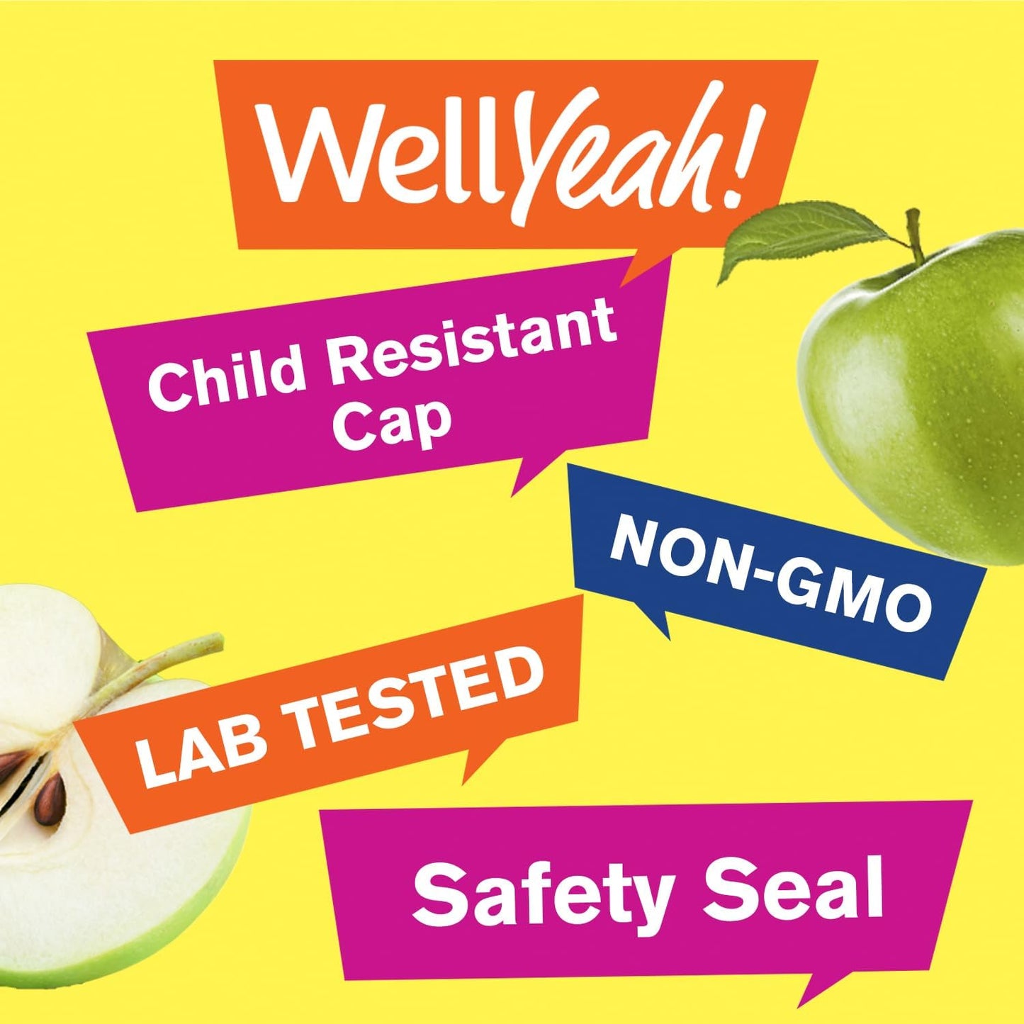 Extra Strength WellYeah Vitamin C 1050 mg Gummies for Immune Support - Natural Flavors, Antioxidant - Vegetarian, Non-GMO, Gluten Free - 30 Servings