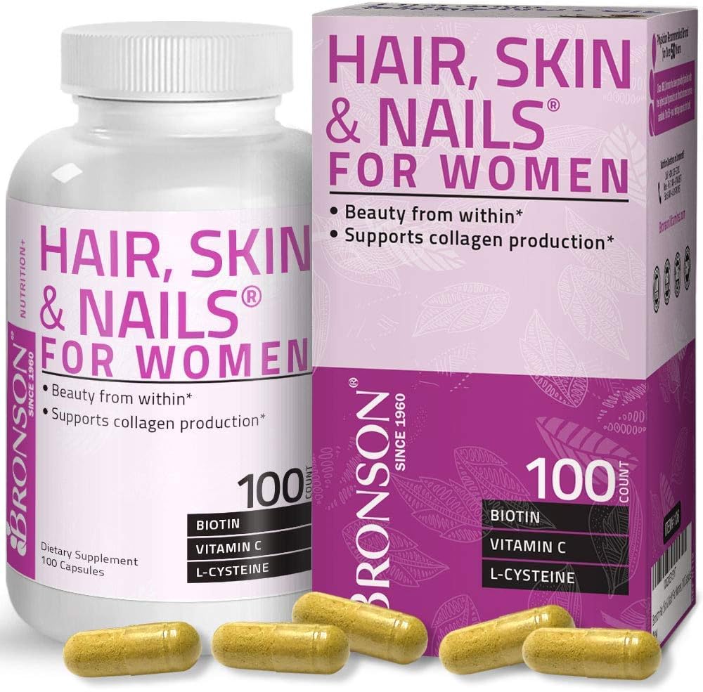 Extra Strength Women's Hair, Skin, and Nails Supplement with Ultra Biotin 10,000 Mcg