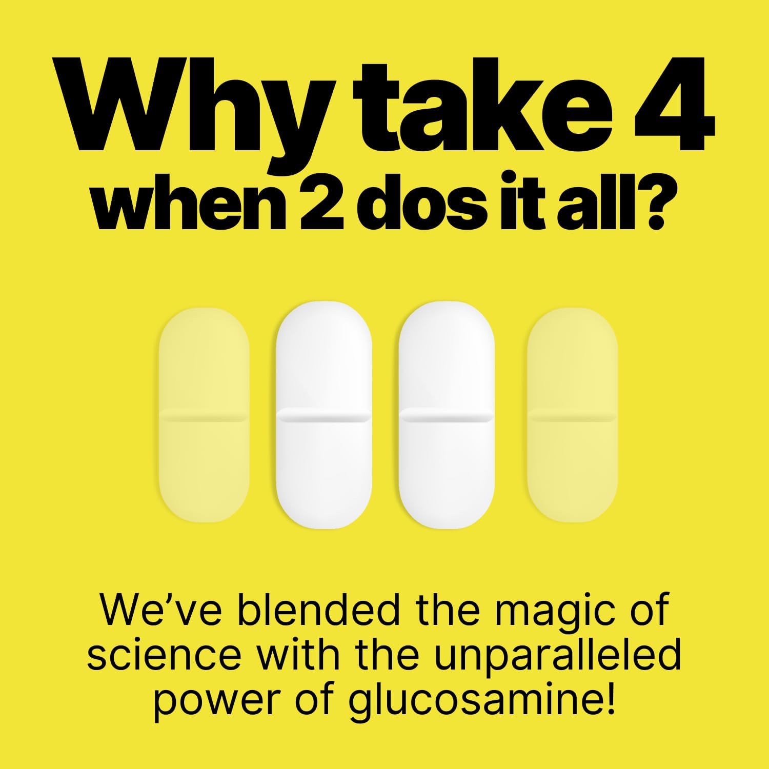 Extra Strong Glucosamine, Collagen, Chondroitin, MSM, and Hyaluronic Acid Tablet Supplement