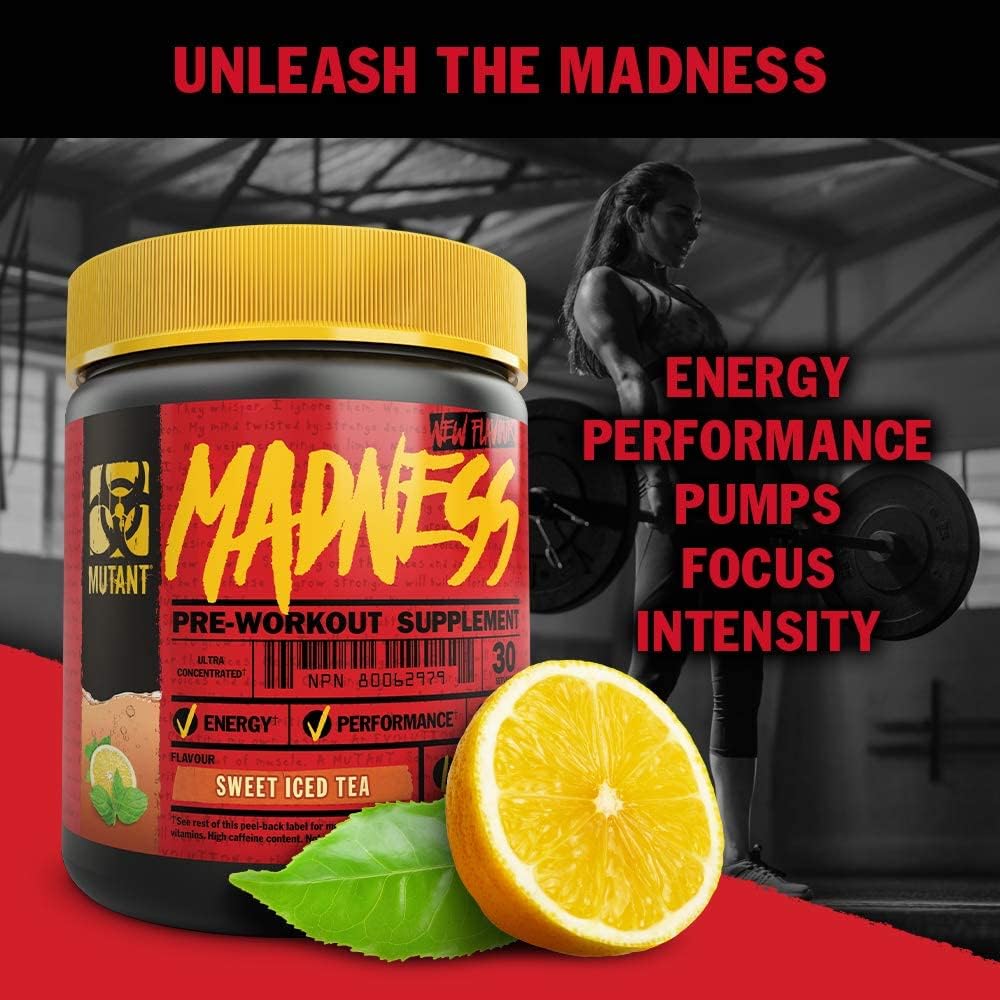 Extreme Pre-Workout Powder for High-Intensity Workouts - Sweet Iced Tea Flavor - Enhances Performance and Focus
