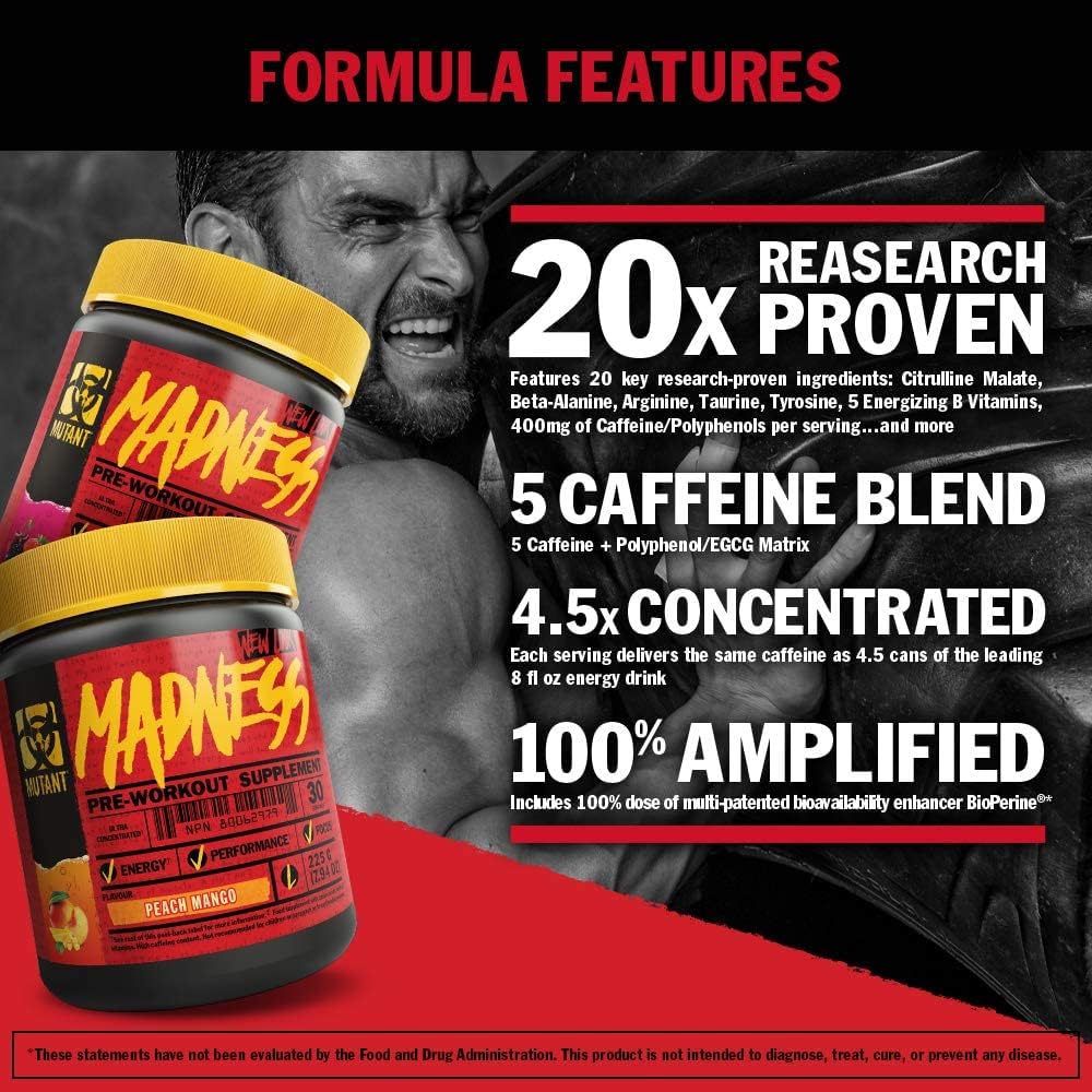 Extreme Pre-Workout Powder for High-Intensity Workouts - Sweet Iced Tea Flavor - Enhances Performance and Focus