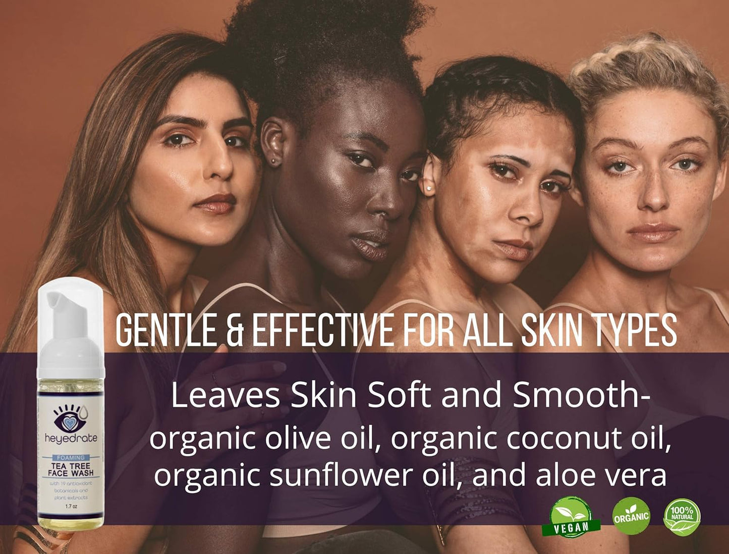 Eye Health Bundle: Omega 3 Fish Oil, Heated Eye Mask, Tea Tree Face Wash for Relief from Irritated Eyes