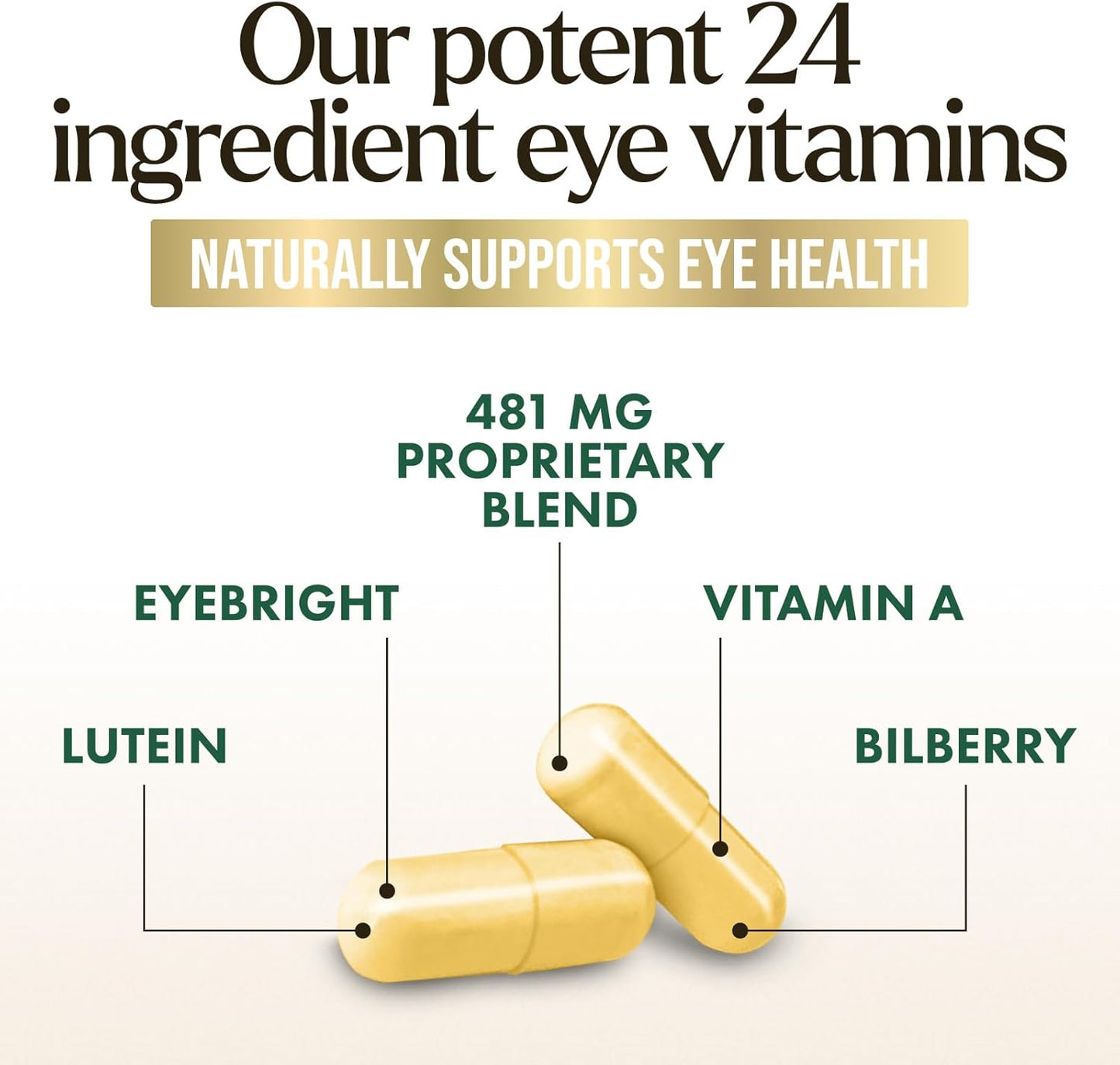Eye Health Supplement with Zinc, Vitamins C & E, Lutein, Zeaxanthin - 60 Capsules, Non-GMO Vegan Formula for Adults - BoostGo Australia