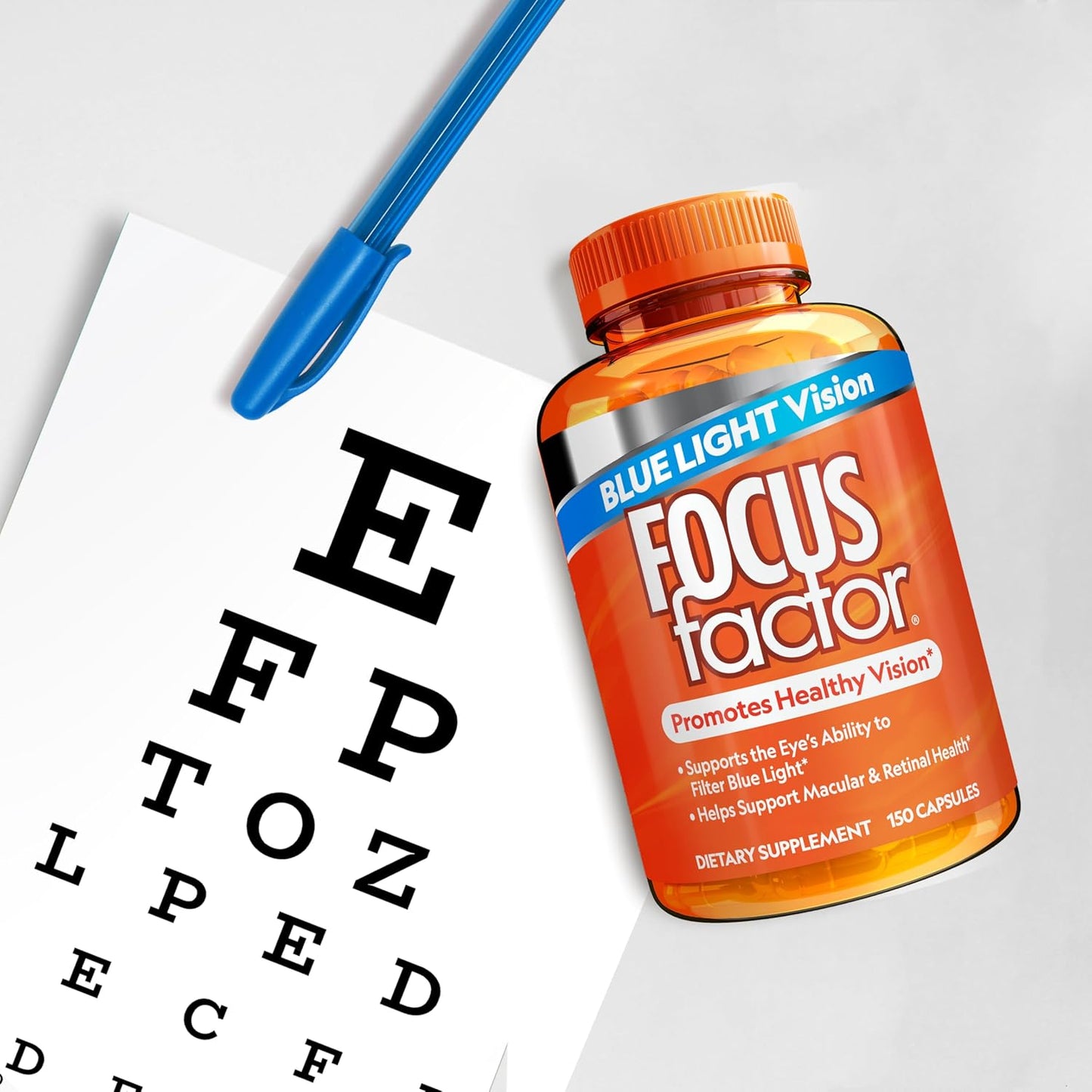 Eye Vitamin Supplement with Blue Light Filtration Support - Focus Factor Blue Light Formula (150 Count) - Lutein, Zeaxanthin, Vitamin C, E, Lutemax 2020® - Promotes Eye Health - BoostGo Australia