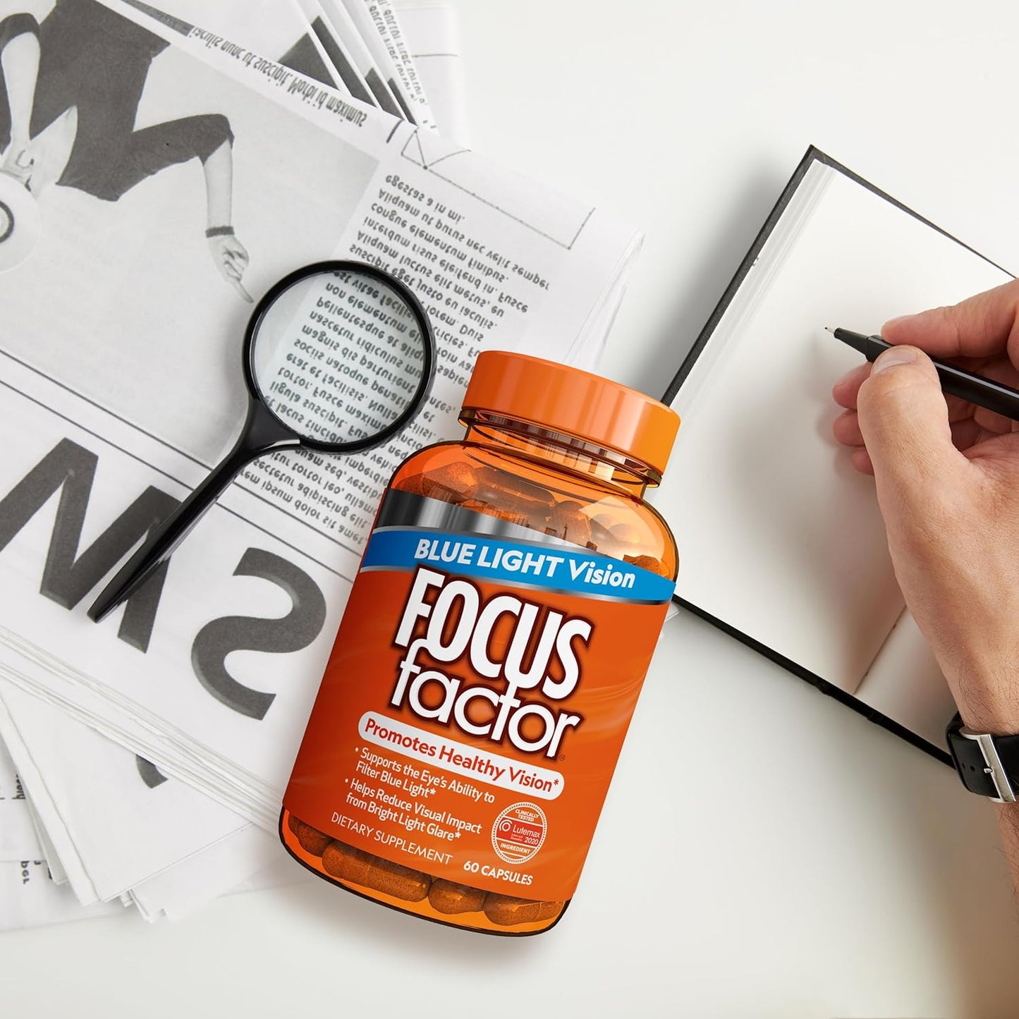 Eye Vitamins with Blue Light Filtration - Focus Factor Blue Light Formula (60 Count) - Lutein, Zeaxanthin, Vitamin C & E - Supports Eye Health with Lutemax 2020® - BoostGo Australia