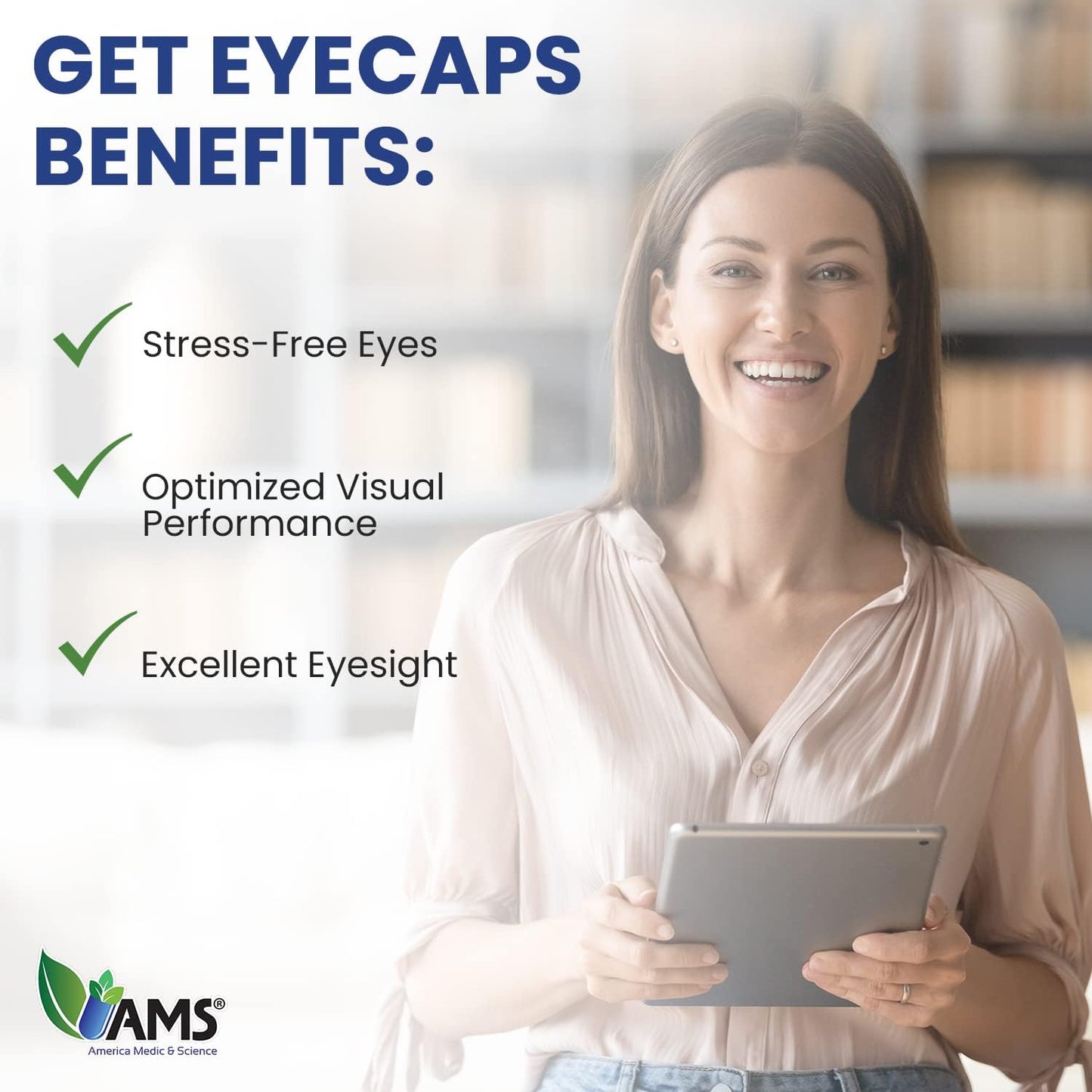 EyeCaps: Vision Health Dietary Supplement with Lutein, Zinc, and Vitamins for Men and Women