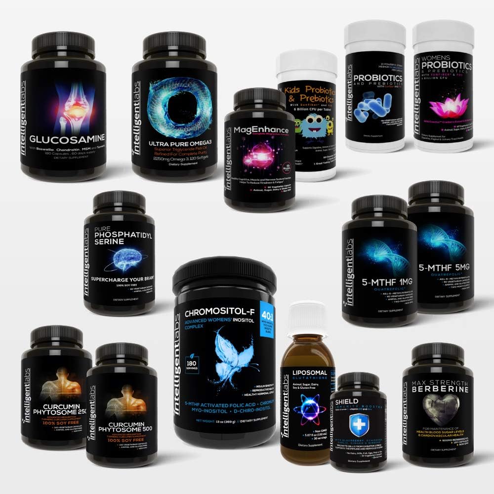 Family Bundle: Intelligent Labs 3-in-1 Probiotics with Prebiotics - 50 Billion CFU for Kids, Adults & Women - No Refrigeration, 2 Months Supply