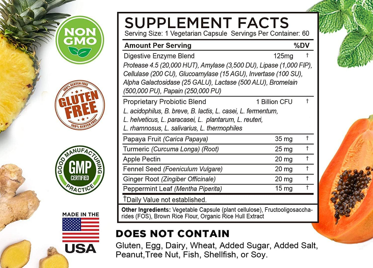 FarmHaven Apple Cider Vinegar Capsules with Ginger, Digestive Enzymes, Probiotics, and Herbs - 18 Ingredients