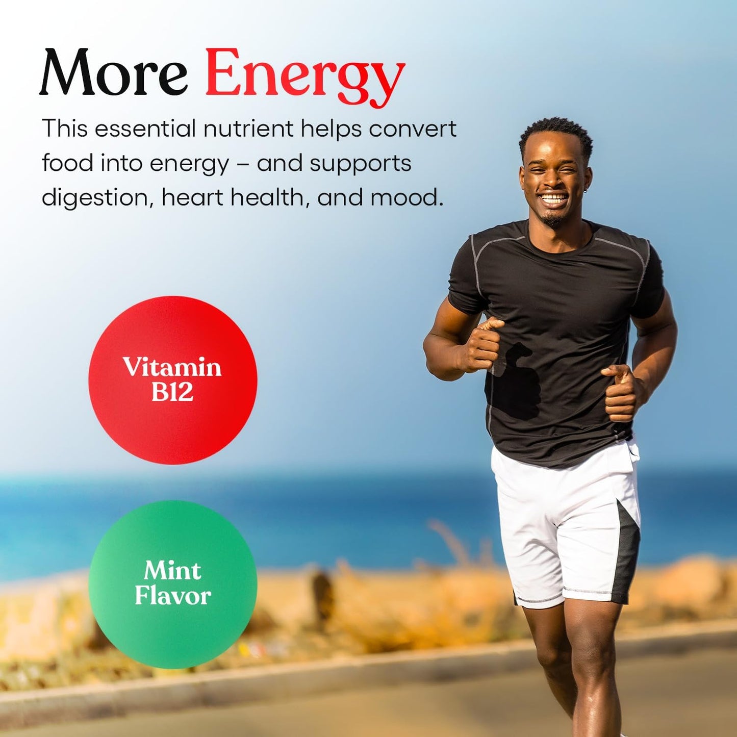 Fast-Absorbing Instantvita Vitamin B12 Oral Spray for Energy Boost - Mint Flavor, 1-Month Supply