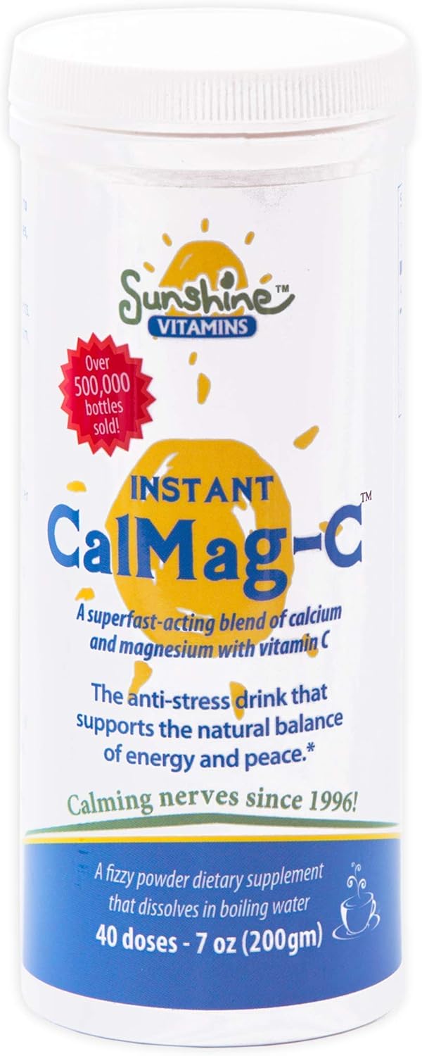 Fast-Absorbing Sunshine Vitamins Cal Mag C - Replenish Calcium & Magnesium, Enhance Body Function - Improved Sleep