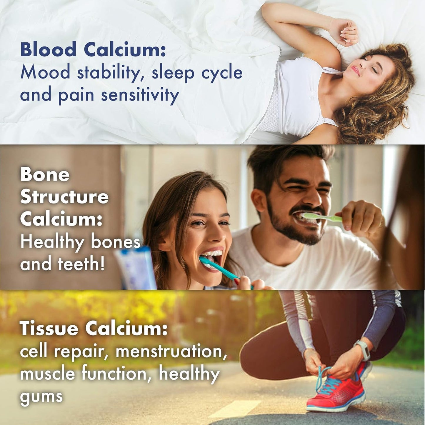 Fast-Absorbing Sunshine Vitamins Cal Mag C - Replenish Calcium & Magnesium, Enhance Body Function - Improved Sleep