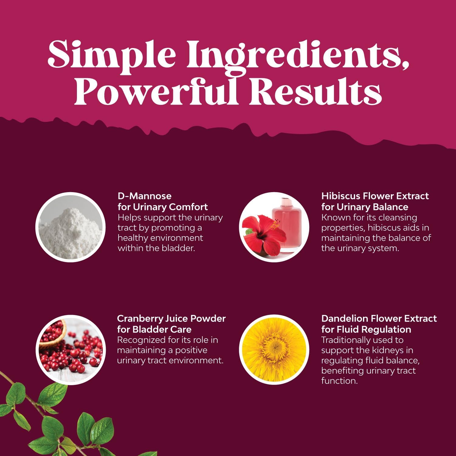 Fast Acting D Mannose Capsules & Pure Magnesium Bundle for Women's Urinary Tract Health, Mood, Sleep, and Relaxation