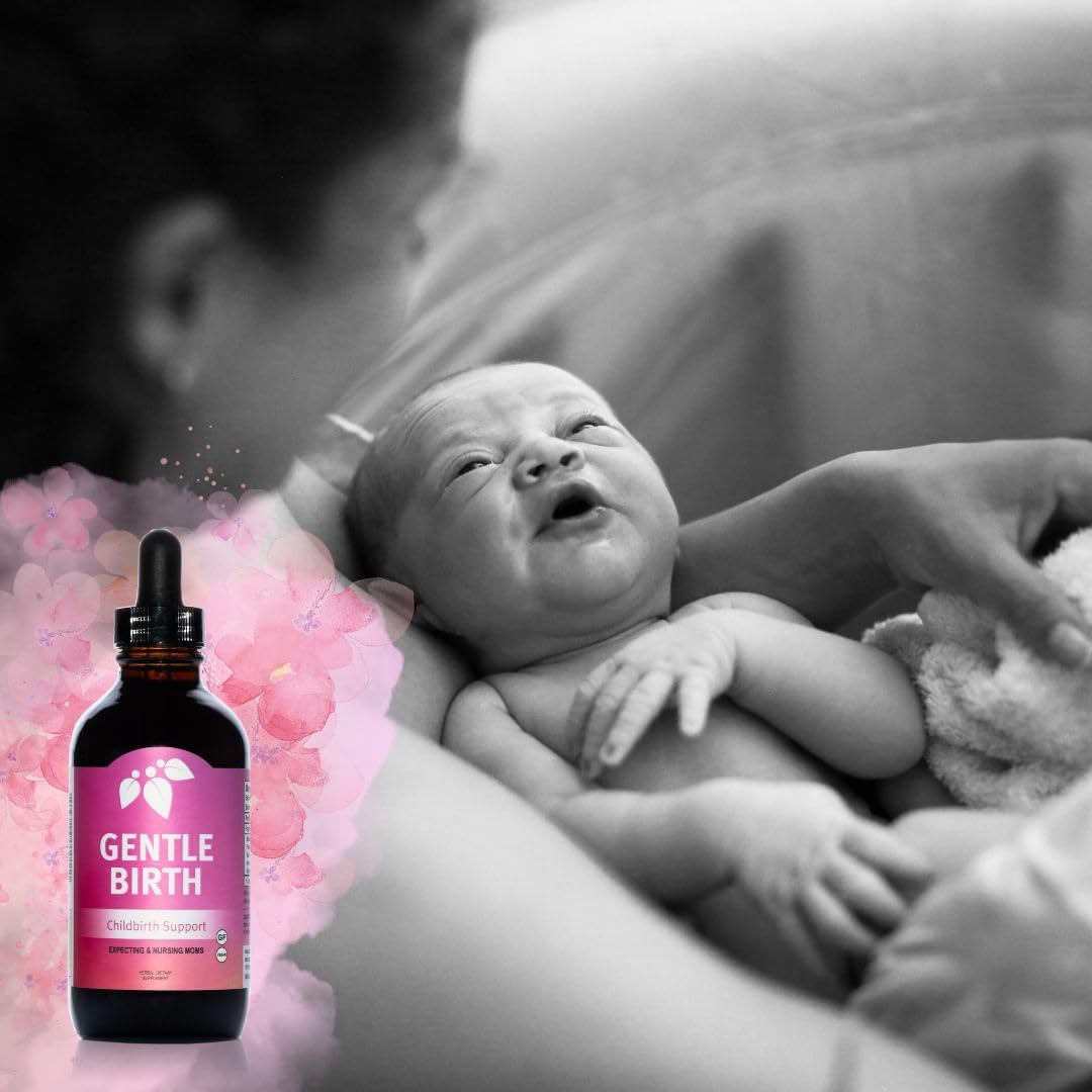Fast-Acting Liquid Herbal Extract for Childbirth Support - 4oz, Mountain Meadow Herbs Gentle Birth Formula for Labor Prep