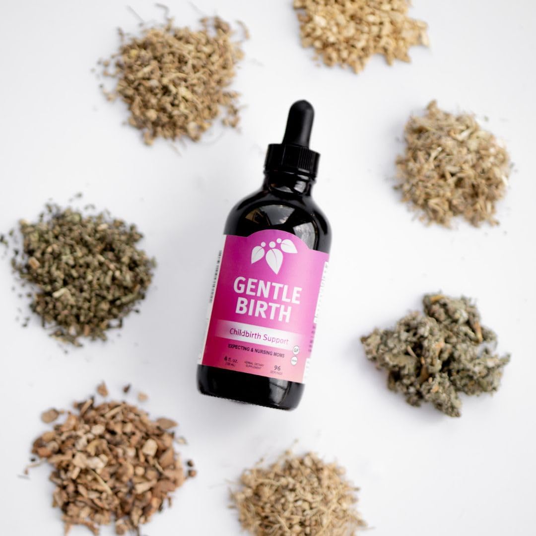 Fast-Acting Liquid Herbal Extract for Childbirth Support - 4oz, Mountain Meadow Herbs Gentle Birth Formula for Labor Prep