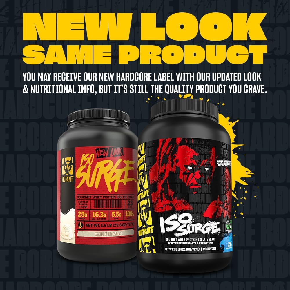 Fast-Acting Mutant ISO Surge Whey Protein Isolate Powder for Recovery, Muscle Building, and Strength - Chocolate Fudge Brownie Flavor - 1.6 lb
