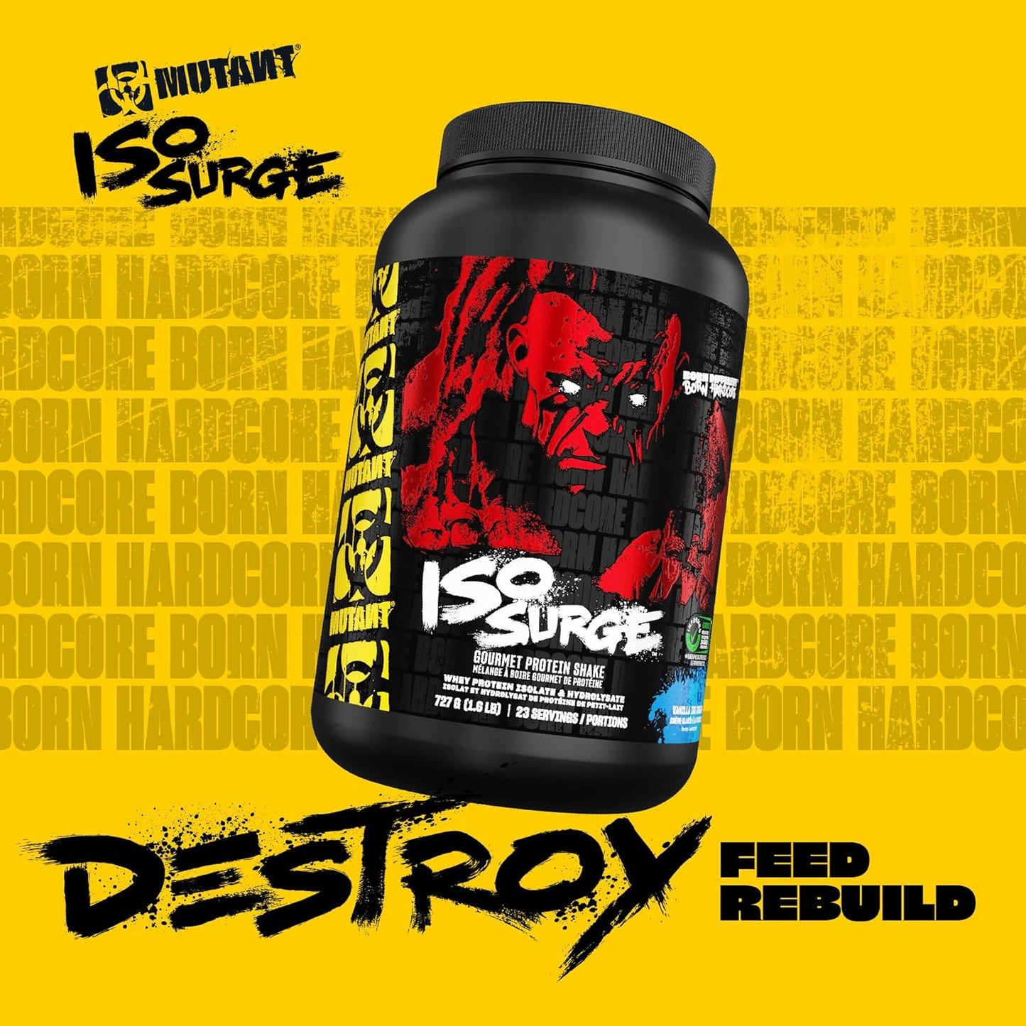 Fast-Acting Mutant ISO Surge Whey Protein Isolate Powder for Recovery, Muscle Building, and Strength - Chocolate Fudge Brownie Flavor - 1.6 lb
