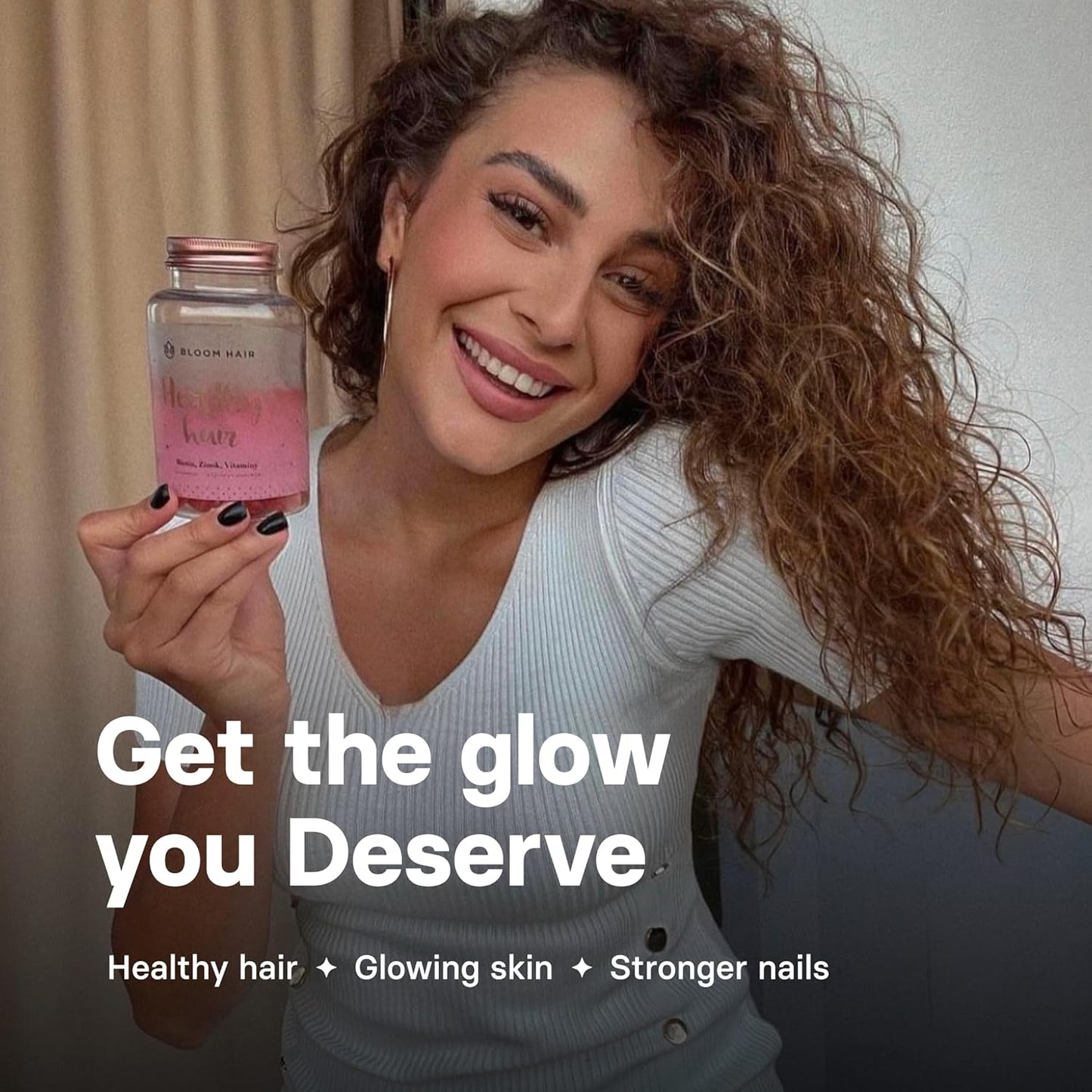 Faster Hair Growth Gummies with Biotin for Women - Vegan Hair Vitamins for Increased Thickness