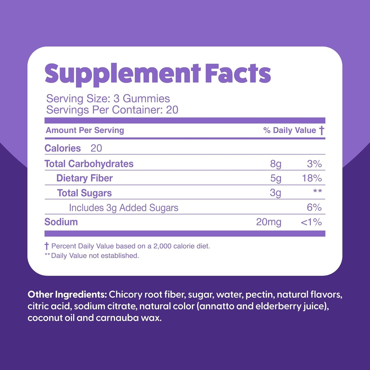 Feel Great Vitamin Co Prebiotic Fiber Gummies (60 Count) for Digestive Health & Immunity - Vegetarian & Vegan Friendly Chewable Supplement