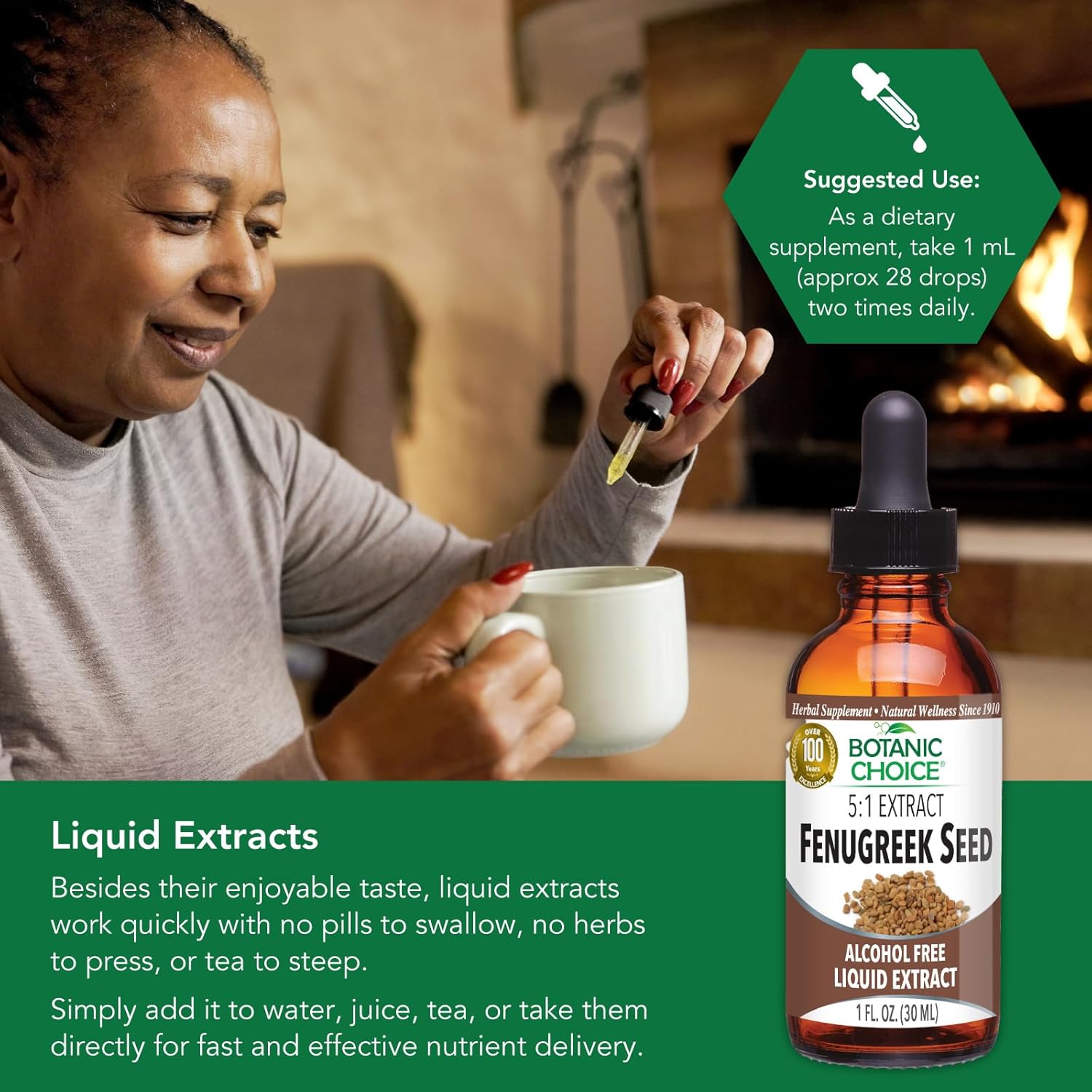 Fenugreek Seed Liquid Extract - 1 Fluid Ounce by Botanic Choice