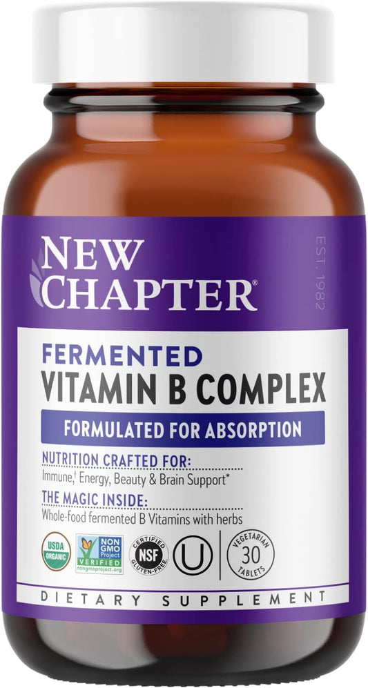 Fermented Vitamin B Complex by New Chapter - 30 Capsules
